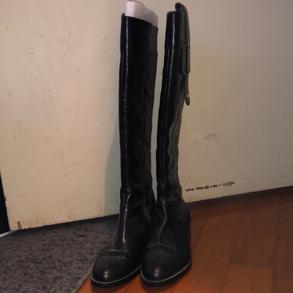 Paris Hilton knee high boots.